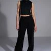 MY TIME BUTTON DOWN SLEEVELESS BLOUSE -helmut shop my time button down sleeveless blouse black 2 2