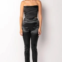 MY VALENTINE SATIN CORSET -helmut shop my valentine satin corset black 7 7