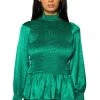 NAOMIE SATIN FULL LENGTH BLOUSE -helmut shop naomie satin full length blouse green 1 1