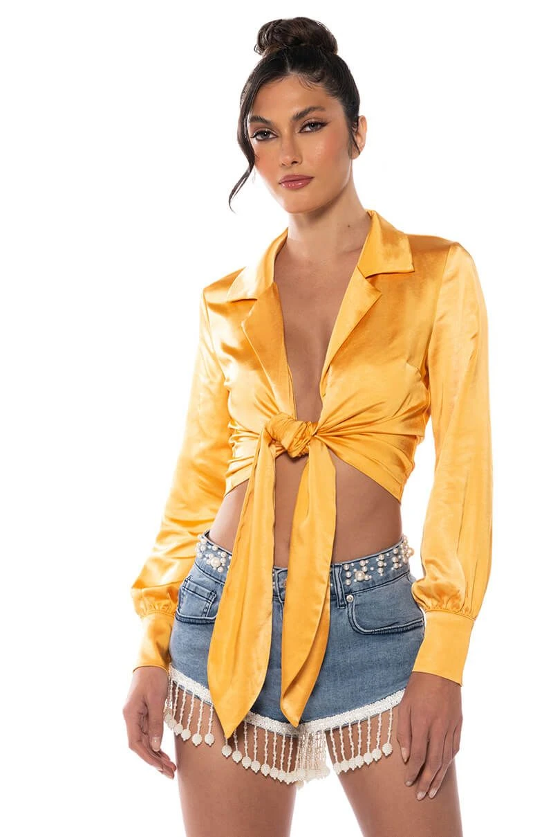 NATALIE TIE FRONT BLOUSE 3 NATALIE TIE FRONT BLOUSE