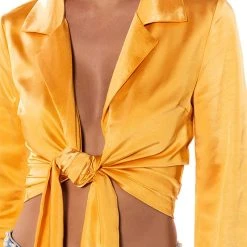 NATALIE TIE FRONT BLOUSE 11 NATALIE TIE FRONT BLOUSE -helmut shop natalie tie front blouse orange 5 5