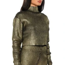 NEBULA METALLIC COATED TURTLENECK SWEATER -helmut shop nebula metallic coated turtleneck sweater multi 2 2