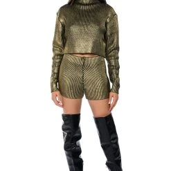 NEBULA METALLIC COATED TURTLENECK SWEATER -helmut shop nebula metallic coated turtleneck sweater multi 3 3