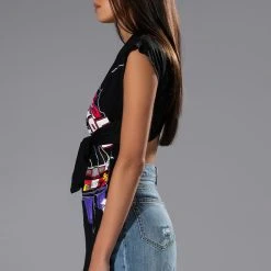 NEED FOR SPEED TIE FRONT T SHIRT -helmut shop need for speed tie front t shirt black 6 6 c1