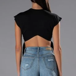 NEED FOR SPEED TIE FRONT T SHIRT -helmut shop need for speed tie front t shirt black 7 7 c1