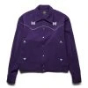 Needles PIPING COWBOY JACKET -helmut shop needlesPIPINGCOWBOYJACKETA DK.PURPLE0750SLQ162 1