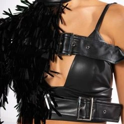 NEO ONE SLEEVED BUCKLE TOP -helmut shop neo one sleeved buckle top black 8 8