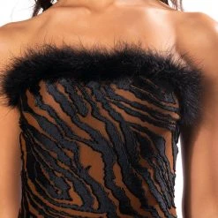 NEVERMIND FEATHER DETAIL JUMPSUIT -helmut shop nevermind feather detail jumpsuit brown 6 6