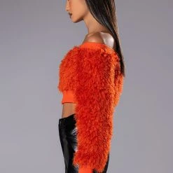 NEW FRIENDS ZIP UP FRINGE TOP 9 NEW FRIENDS ZIP UP FRINGE TOP -helmut shop new friends zip up fringe top orange 3 3