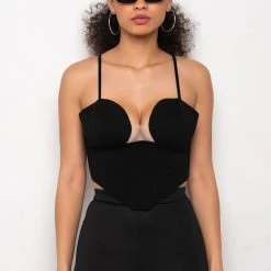 NEW NEW CORSET TANK -helmut shop new new corset tank black 3 3