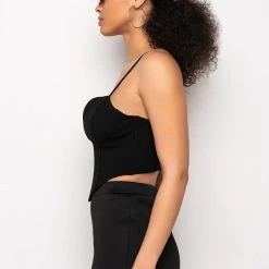 NEW NEW CORSET TANK -helmut shop new new corset tank black 4 4