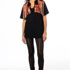 NEW RULES RHINESTONE DETAIL OVERSIZED TSHIRT -helmut shop new rules rhinestone detail oversized tshirt black multi 8 8