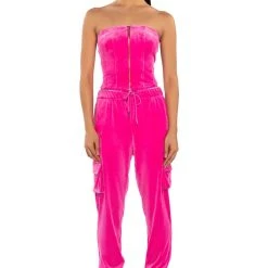 NEW RULES VELVET ZIP UP CORSET -helmut shop new rules velvet zip up corset pink 4 4