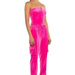 NEW RULES VELVET ZIP UP CORSET -helmut shop new rules velvet zip up corset pink 6 6