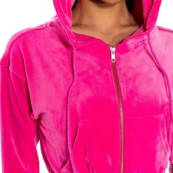 NEW RULES VELVET ZIP UP SWEATSHIRT -helmut shop new rules velvet zip up sweatshirt pink 11 11