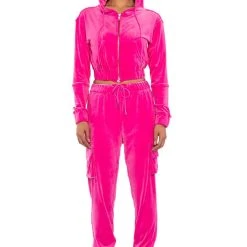 NEW RULES VELVET ZIP UP SWEATSHIRT -helmut shop new rules velvet zip up sweatshirt pink 6 6