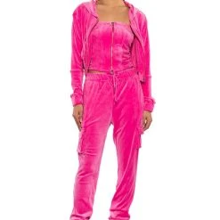 NEW RULES VELVET ZIP UP SWEATSHIRT -helmut shop new rules velvet zip up sweatshirt pink 7 7