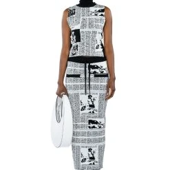 NEWSWORTHY KNIT MAXI SKIRT -helmut shop newsworthy knit maxi skirt black multi 6 6