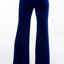NIGHT MOVES VELVET WIDE LEG TROUSER -helmut shop night moves velvet wide leg trouser royal blue 7 7