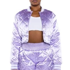 NO CAP QUILTED SATIN DOLPHIN SHORTS IN LILAC -helmut shop no cap quilted satin dolphin shorts in lilac light purple 5 5
