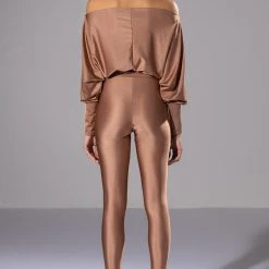 STAR STRETCH TIE FRONT JUMPSUIT -helmut shop no concerns tie front jumpsuit taupe 4 4