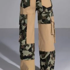 NO HEART PATCHWORK CAMO PANT -helmut shop no heart patchwork camo pant brown multi 6 6