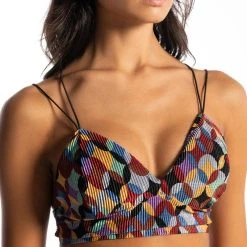 NO PROMISES BRALETTE TOP -helmut shop no promises bralette top multi 7 7