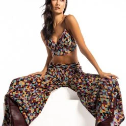 NO PROMISES PALAZZO PANTS -helmut shop no promises palazzo pants multi 5 5