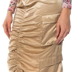 NO STOPPIN ME CARGO MIDI SKIRT -helmut shop no stoppin me cargo midi skirt light brown 8 8 c1