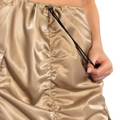 NO STOPPIN ME CARGO MIDI SKIRT -helmut shop no stoppin me cargo midi skirt light brown 9 9