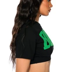 NOT YOUR BABE CROPPED SHORT SLEEVE CREW NECK TSHIRT 13 NOT YOUR BABE CROPPED SHORT SLEEVE CREW NECK TSHIRT -helmut shop not your babe cropped short sleeve crew neck tshirt black 4 4 c1 c1 c1