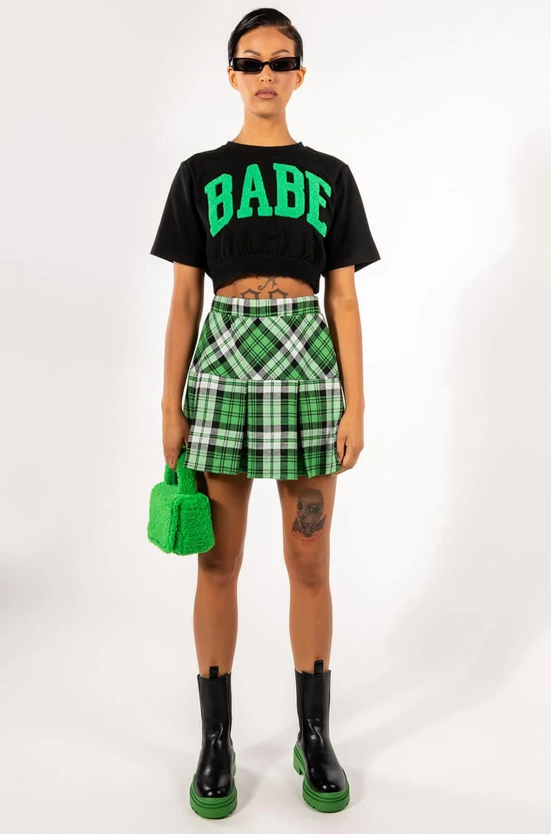 NOT YOUR BABE CROPPED SHORT SLEEVE CREW NECK TSHIRT 3 NOT YOUR BABE CROPPED SHORT SLEEVE CREW NECK TSHIRT