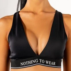 NOTHING TO WEAR BRALETTE -helmut shop nothing to wear bralette black 7 7