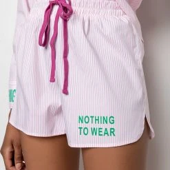 NOTHING TO WEAR STRIPED POPLIN SHORTS 17 NOTHING TO WEAR STRIPED POPLIN SHORTS -helmut shop nothing to wear striped poplin shorts pink 8 8