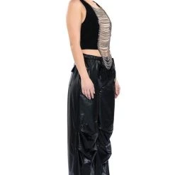 NOVA LAYERED CHAIN TANK TOP -helmut shop nova layered chain tank top black silver 4 4 c1