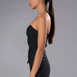 OCEAN EYES STRAPLESS BANDAGE CORSET -helmut shop ocean eyes strapless bandage corset black 6 6