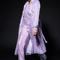 OH YOU FANCY SEQUIN BUTTON DOWN BLOUSE -helmut shop oh you fancy sequin button down blouse light purple 3 3 c1