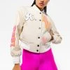 OKAY TONAL VARSITY BOMBER -helmut shop okay tonal varsity bomber beige multi 1 1 c1 c1