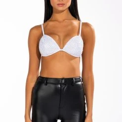 ON MY GRIND LONG SLEEVE HOODED RHINESTONE TWO PIECE SET -helmut shop on my grind long sleeve hooded rhinestone two piece set white 4 4