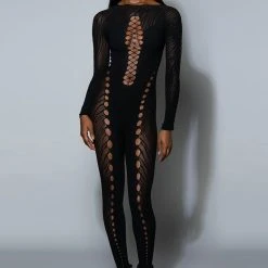 ON ONE SEAMLESS CUT OUT CATSUIT -helmut shop on one seamless cut out catsuit black 2 2