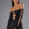 ON ONE SEAMLESS CUTOUT BODYSUIT -helmut shop on one seamless cutout bodysuit black 1 1 c1