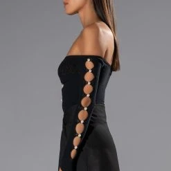 ON ONE SEAMLESS CUTOUT BODYSUIT -helmut shop on one seamless cutout bodysuit black 5 5 c1