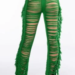 ON THE BORDER KNIT BRALETTE AND PANTS SET -helmut shop on the border knit bralette and pants set green 10 10