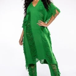 ON THE BORDER KNIT BRALETTE AND PANTS SET -helmut shop on the border knit bralette and pants set green 4 4