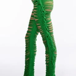 ON THE BORDER KNIT BRALETTE AND PANTS SET -helmut shop on the border knit bralette and pants set green 8 8