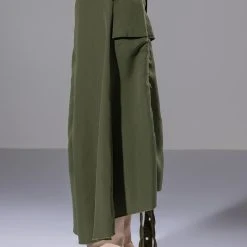 ON THE GO CINCHED OLIVE MIDI SKIRT 17 ON THE GO CINCHED OLIVE MIDI SKIRT -helmut shop on the go cinched olive midi skirt olive 7 7