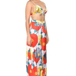 ON THE PATIO TRIANGLE BRALETTE -helmut shop on the patio triangle bralette yellow multi 3 3