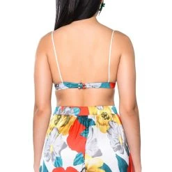 ON THE PATIO TRIANGLE BRALETTE -helmut shop on the patio triangle bralette yellow multi 7 7