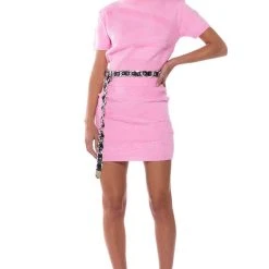 ON WEDNESDAYS COZY KNIT SHORT SLEEVE TOP -helmut shop on wednesdays cozy knit short sleeve top light pink 3 3 c1