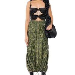 ONE KISS MIDI SKIRT -helmut shop one kiss midi skirt green multi 3 3